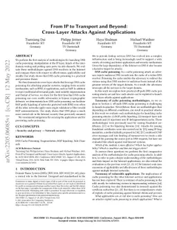 From IP to transport and beyond: cross-layer attacks against
  applications
