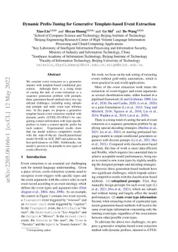 Dynamic Prefix-Tuning for Generative Template-based Event Extraction