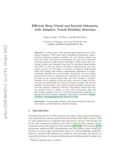 Efficient Deep Visual and Inertial Odometry with Adaptive Visual
  Modality Selection