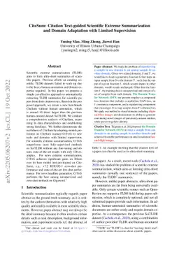 CiteSum: Citation Text-guided Scientific Extreme Summarization and
  Domain Adaptation with Limited Supervision