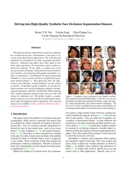 Delving into High-Quality Synthetic Face Occlusion Segmentation Datasets