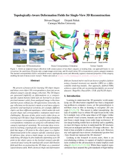 Topologically-Aware Deformation Fields for Single-View 3D Reconstruction