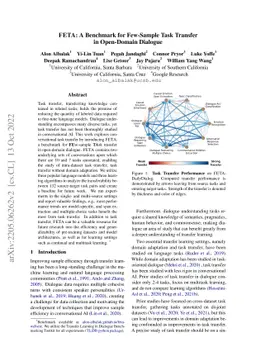 FETA: A Benchmark for Few-Sample Task Transfer in Open-Domain Dialogue