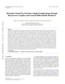 Real-time Virtual-Try-On from a Single Example Image through Deep
  Inverse Graphics and Learned Differentiable Renderers