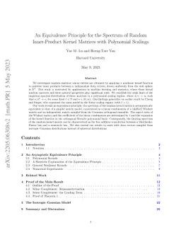 An Equivalence Principle for the Spectrum of Random Inner-Product Kernel
  Matrices with Polynomial Scalings