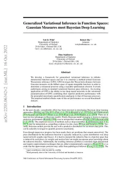Generalized Variational Inference in Function Spaces: Gaussian Measures
  meet Bayesian Deep Learning