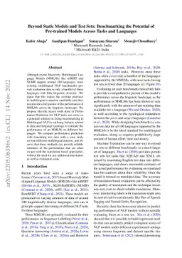 Beyond Static Models and Test Sets: Benchmarking the Potential of
  Pre-trained Models Across Tasks and Languages