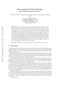 Deep Learning for Prawn Farming: Forecasting and Anomaly Detection