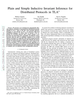 Plain and Simple Inductive Invariant Inference for Distributed Protocols
  in TLA+