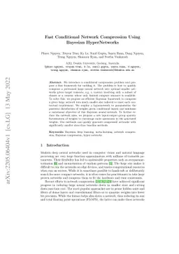 Fast Conditional Network Compression Using Bayesian HyperNetworks