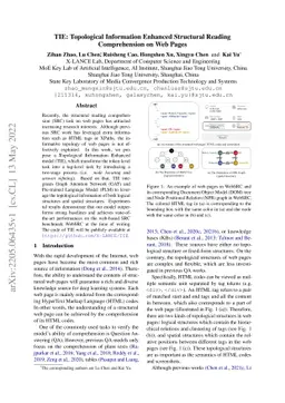 TIE: Topological Information Enhanced Structural Reading Comprehension
  on Web Pages