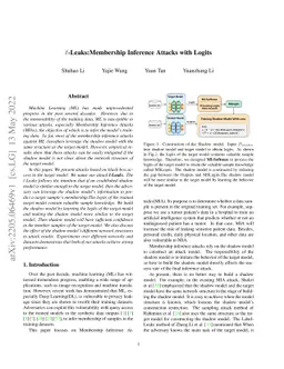 l-Leaks: Membership Inference Attacks with Logits