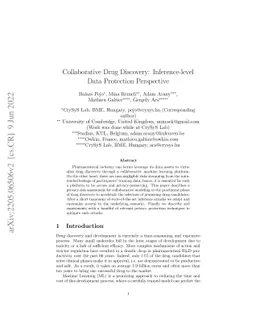 Collaborative Drug Discovery: Inference-level Data Protection
  Perspective