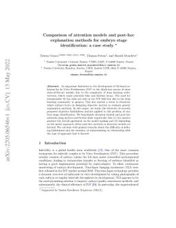 Comparison of attention models and post-hoc explanation methods for
  embryo stage identification: a case study