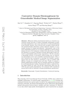 Contrastive Domain Disentanglement for Generalizable Medical Image
  Segmentation