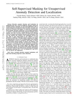 Self-Supervised Masking for Unsupervised Anomaly Detection and
  Localization