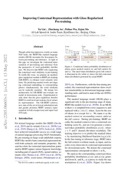 Improving Contextual Representation with Gloss Regularized Pre-training