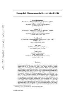 Heavy-Tail Phenomenon in Decentralized SGD