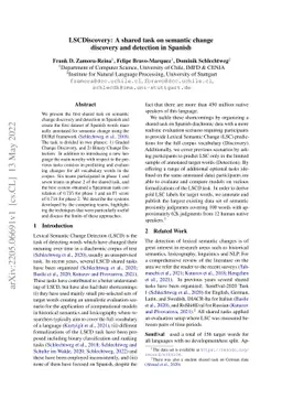 LSCDiscovery: A shared task on semantic change discovery and detection
  in Spanish