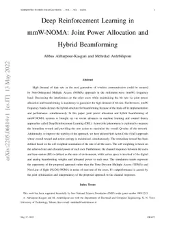 Deep Reinforcement Learning in mmW-NOMA: Joint Power Allocation and
  Hybrid Beamforming