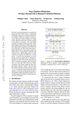 Near-Negative Distinction: Giving a Second Life to Human Evaluation
  Datasets