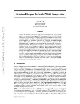 Structural Dropout for Model Width Compression