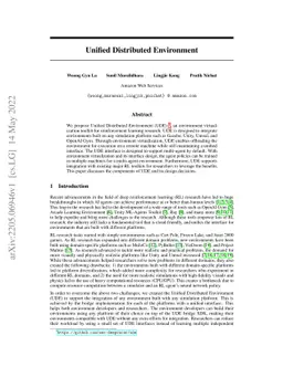 Unified Distributed Environment