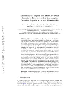 BronchusNet: Region and Structure Prior Embedded Representation Learning
  for Bronchus Segmentation and Classification