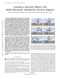 Learning to Reorient Objects with Stable Placements Afforded by
  Extrinsic Supports