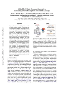 ACCoRD: A Multi-Document Approach to Generating Diverse Descriptions of
  Scientific Concepts