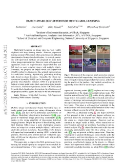 Object-Aware Self-supervised Multi-Label Learning
