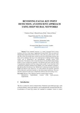 Revisiting Facial Key Point Detection: An Efficient Approach Using Deep
  Neural Networks