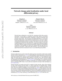 Network change point localisation under local differential privacy