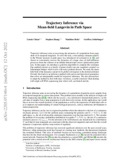 Trajectory Inference via Mean-field Langevin in Path Space