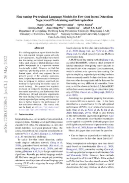 Fine-tuning Pre-trained Language Models for Few-shot Intent Detection:
  Supervised Pre-training and Isotropization