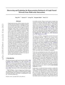 Discovering the Representation Bottleneck of Graph Neural Networks