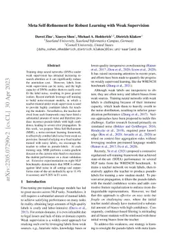 Meta Self-Refinement for Robust Learning with Weak Supervision