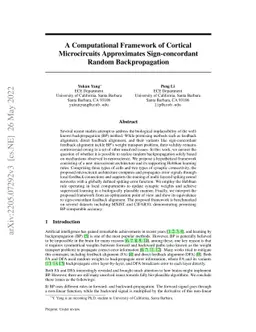 A Computational Framework of Cortical Microcircuits Approximates
  Sign-concordant Random Backpropagation