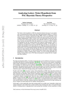 Analyzing Lottery Ticket Hypothesis from PAC-Bayesian Theory Perspective