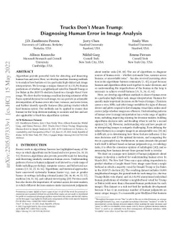 Trucks Don't Mean Trump: Diagnosing Human Error in Image Analysis