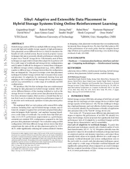 Sibyl: Adaptive and Extensible Data Placement in Hybrid Storage Systems
  Using Online Reinforcement Learning