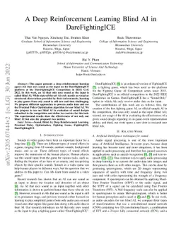 A Deep Reinforcement Learning Blind AI in DareFightingICE