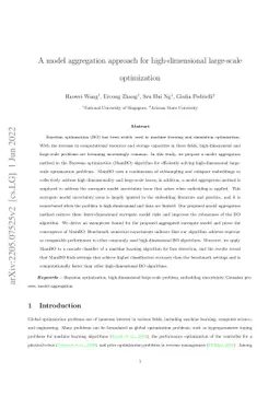 A model aggregation approach for high-dimensional large-scale
  optimization