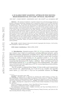 A scalable deep learning approach for solving high-dimensional dynamic
  optimal transport