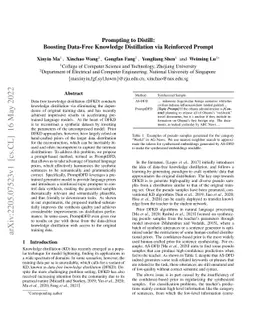 Prompting to Distill: Boosting Data-Free Knowledge Distillation via
  Reinforced Prompt