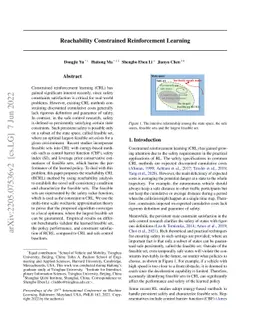 Reachability Constrained Reinforcement Learning