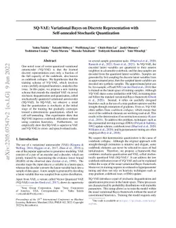 SQ-VAE: Variational Bayes on Discrete Representation with Self-annealed
  Stochastic Quantization