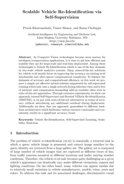 Scalable Vehicle Re-Identification via Self-Supervision