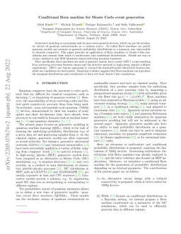 Conditional Born machine for Monte Carlo event generation