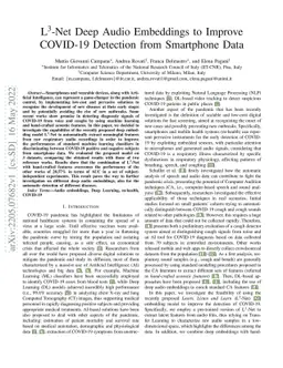 L3-Net Deep Audio Embeddings to Improve COVID-19 Detection from
  Smartphone Data